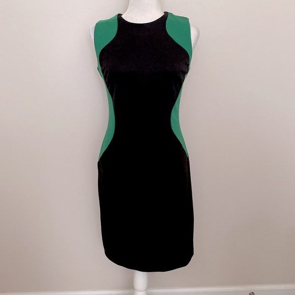 ASDS Elegant Black and Green Sleeveless bodycon Dress - Picture 7 of 7